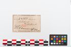Etikett zu Bronzearmreif (NHMW-PRAE-024727)